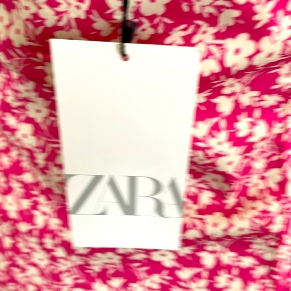 Zara‎ NWT Pink Flowered corset style Bodysuit  size medium - Picture 8 of 8
